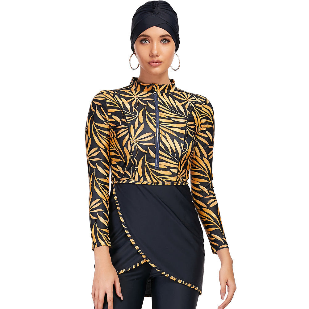 Zipper Muslim Swimsuit ---Burkini Women