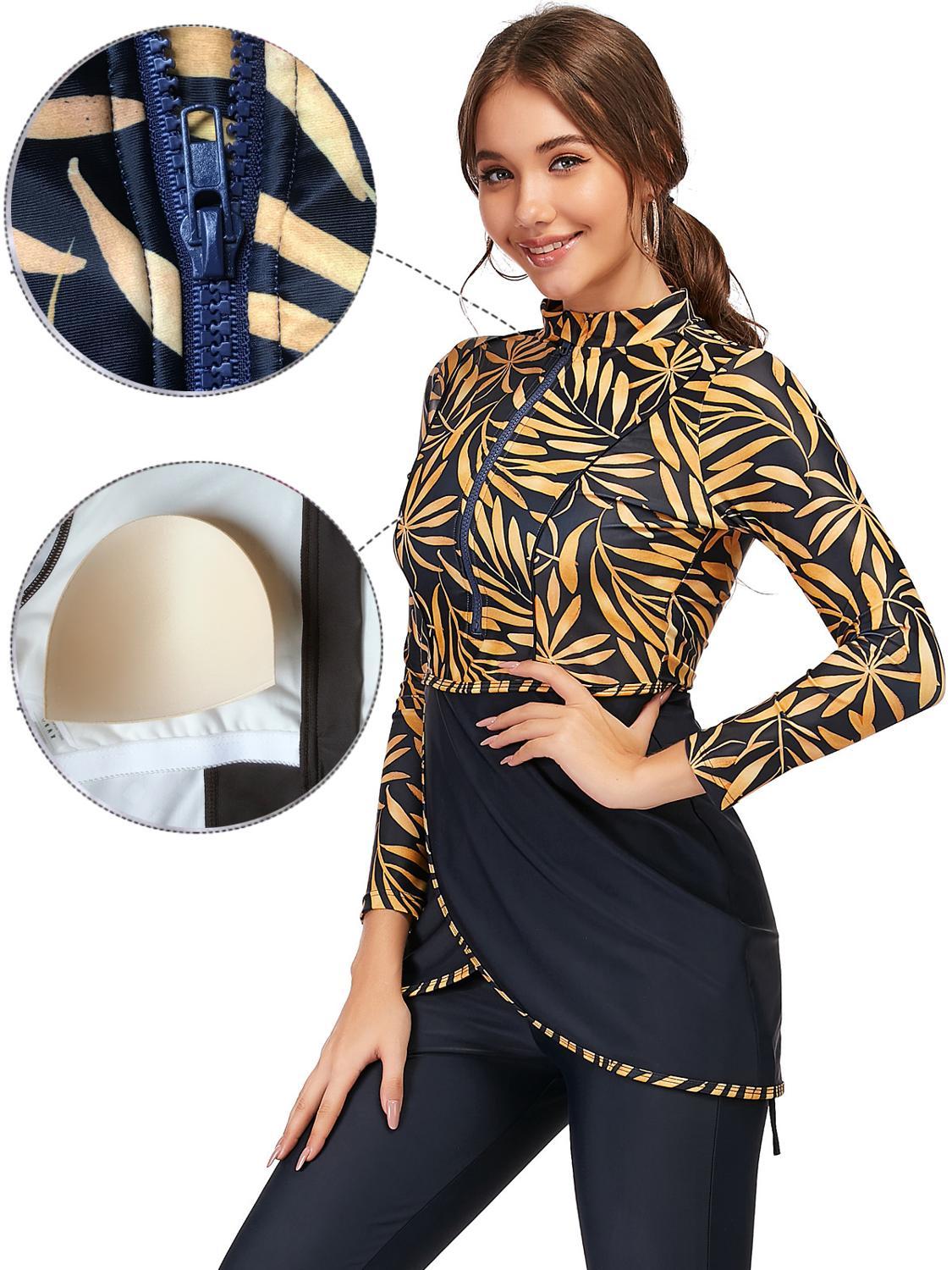 Zipper Muslim Swimsuit ---Burkini Women